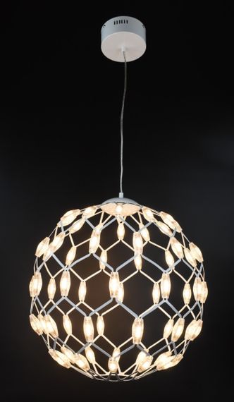 Люстра світлодіодна підвісна LED світильник для квартири на стелю лед 26317 Білий 65-250х50х50 см. | Зображення 2