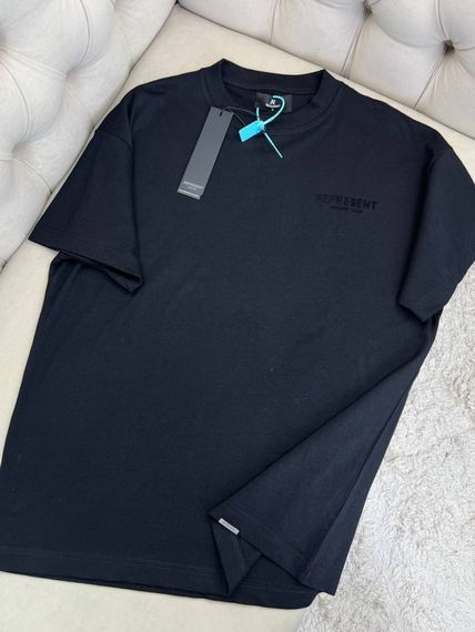 Футболка Represent Black чоловіча чорна бавовна f726 | Зображення 8
