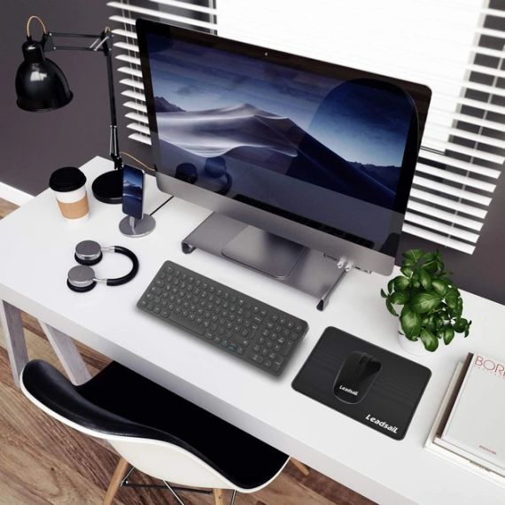 Комплект клавіатури та миші LeadsaiL — тиха бездротова миша 2,4G і тонка клавіатура німецька розкладка | Зображення 5