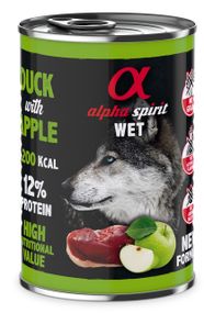 Корм Alpha Spirit Duck with Green Apple вологий з качкою для дорослих собак 400 гр