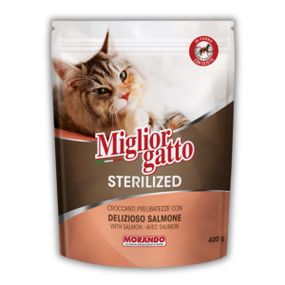 Сухой корм для стерилизованных котов с лососем Morando Migliorgatto Sterilized, 400 гр