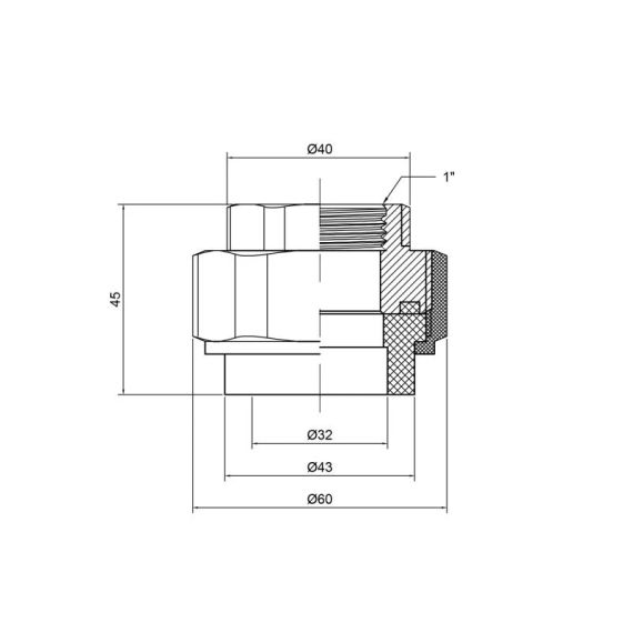 Згон "Американка" PPR Thermo Alliance 32х1" ВР | Зображення 1