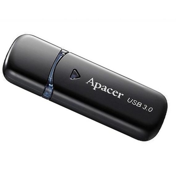 USB флеш накопичувач Apacer 64GB AH355 Black USB 3.0 (AP64GAH355B-1) | Зображення 1
