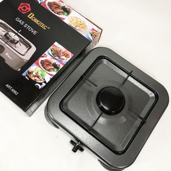 Газова плита DOMOTEC MS-6601 на 1 конфорку. Колір: сірий JS-24