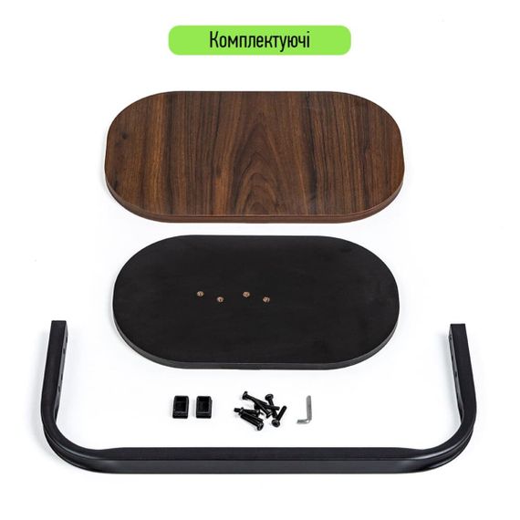 Столик приставний овальний 45х28х59см Walnut wood SW-00003367 | Зображення 7