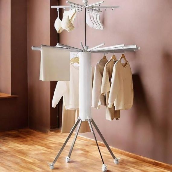 Сушарка для білизни підлогова складана кругова 167,5*76см Біла