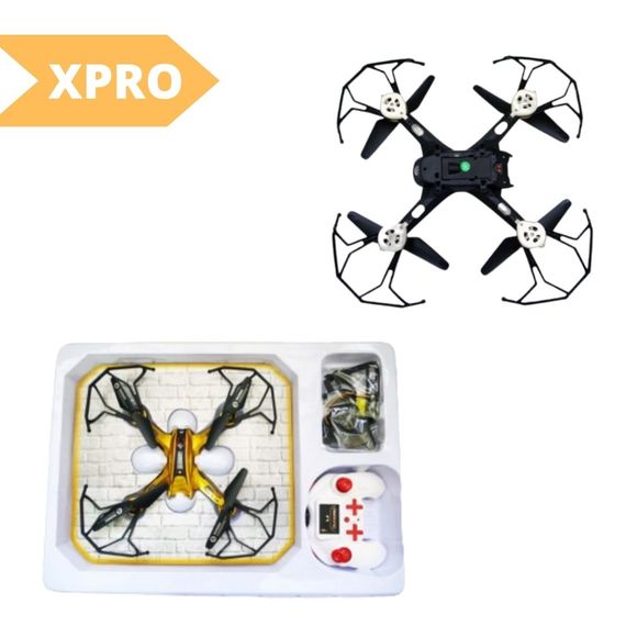 Светодиодный квадрокоптер XPRO CH090 WiFi гироскоп стабилизация черный/желтый (MER-14199_1238) | Зображення 1