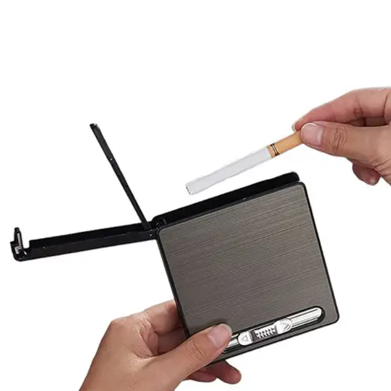 Портсигар С Подачей И Usb Зажигалкой На 20 Штук | Зображення 2