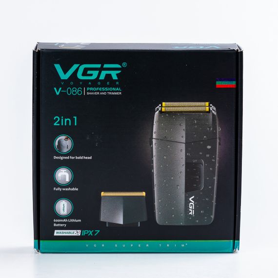 Шейвер-тример VGR V-086 зі знімними насадками, сірий | Зображення 5