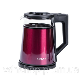 Электрочайник с автоматическим отключением 1.7 л Sokany дисковый 2000 Вт SK-SH-1076R