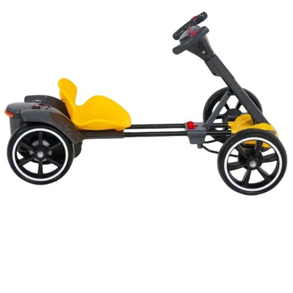 Дитячий електромобіль GO KART F1 жовтий з пультом і Bluetooth 390 Вт • Дитячий електрокарт GO KART F1 на акумуляторі з EVA-колесами, музикою та пультом керування жовтий | Зображення 1