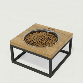 Миска на подставке для кошек и средних собак Hollky Base Solo M (1 × 0,8 л) Solo M-212110-GRNT