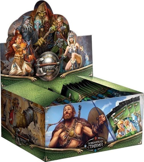 Настільна гра Берсерк. Герои. Повелитель Стихий. Дісплей (24 Про-Бустера)