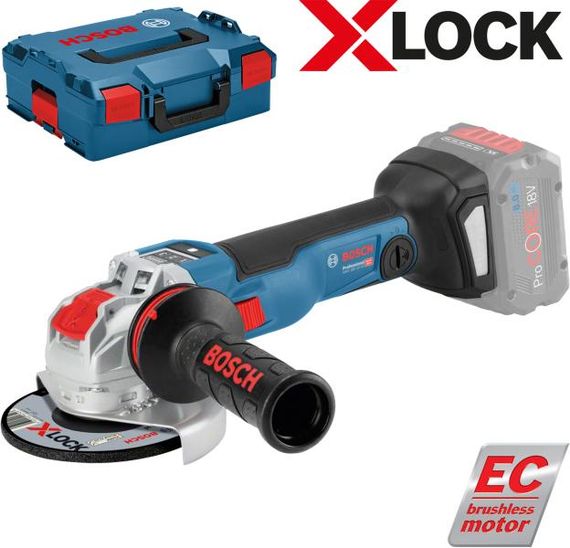 Шлифмашина угловая аккумуляторная Bosch 18V-10, 18V, 125 мм, 9000 об/мин, 2x5.0 Ач. L-BOXX 136, 0.89 кг (0.601.7B0.102)