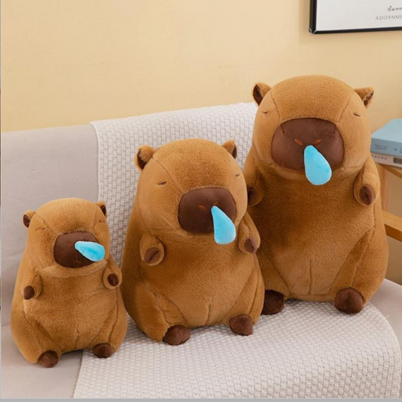 М'яка іграшка Капібара із соплею на механізмі, антистрес іграшка соплива капібара, 50 см | Зображення 1