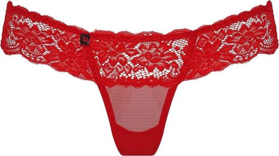 Стринги мереживні Obsessive 863-THO-3 червоні, L/XL Sex Aura | Зображення 4