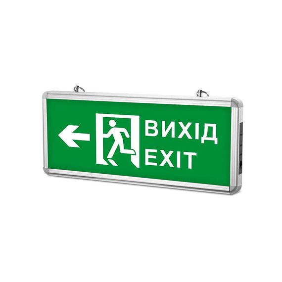 Світлодіодний світильник аварійний ВИХІД ЗІ СТРІЛКОЮ двосторонній TITANUM | Зображення 1