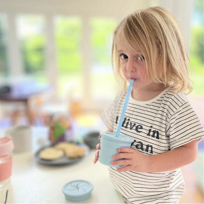 Поильник-непроливайка MinikOiOi Sip+Snack (Aqua Green/Powder Grey) (101100107) | Зображення 3