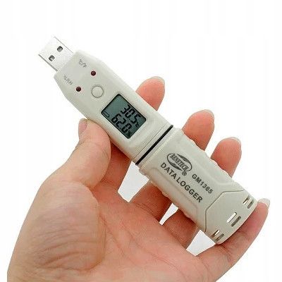 Реєстратор вологості та температури (даталоггер) USB, 0-100%, -30-80 °C BENETECH GM1365 | Зображення 1