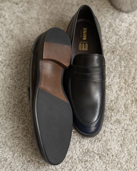 Туфлі лофери синьо-чорний колір 44 розмір | Зображення 2