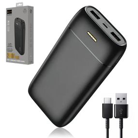 Портативний зарядний пристрій зі швидкою зарядкою 20000mAh з USB, LENYES PX267, Чорний / Повербанк для телефону / Зовнішній