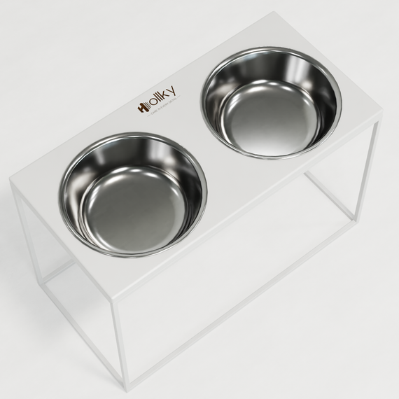 Миски на подставке для очень больших собак Hollky Base XXL40 (2 × 2,8 л) BXXL40-643240-WHWH | Зображення 13