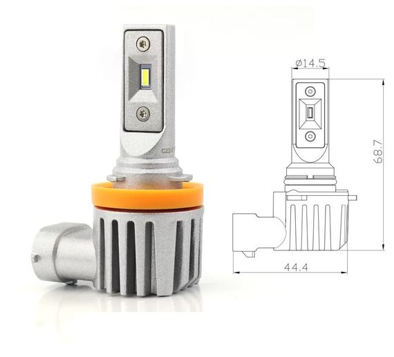 Комплект світлодіодних ламп BAXSTER SE Plus H11 PGJ19-2 9-32V 6000K 4000Lm | Зображення 2