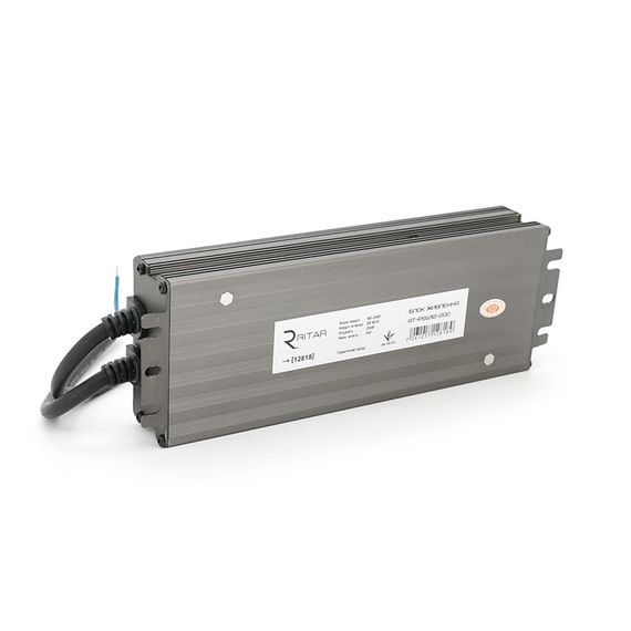Імпульсний блок живлення герметичний Ritar RTPSW12-200 12В 16.5А (200Вт) IP67 1,0 кг (215*75*35 мм) | Зображення 1