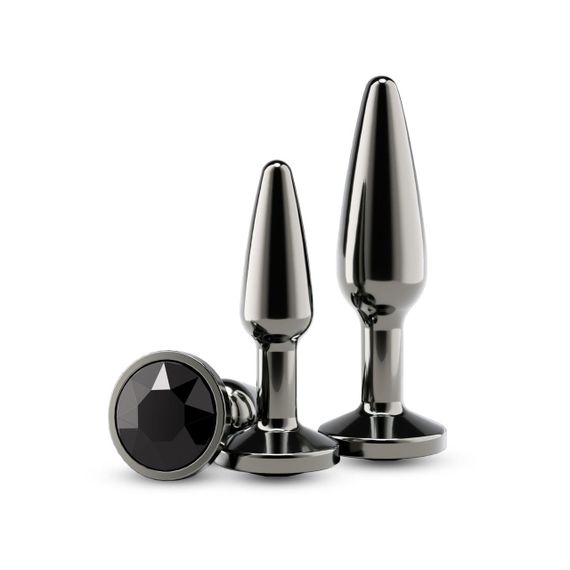Набір анальних пробок NS Novelties Rear Assets - Tapered Trainer Kit - Gunmetal - Black Sex Aura