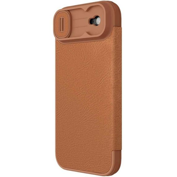 Шкіряний чохол-книжка Nillkin Qin Pro Camshield для Apple iPhone 17 Air (6.5") Brown