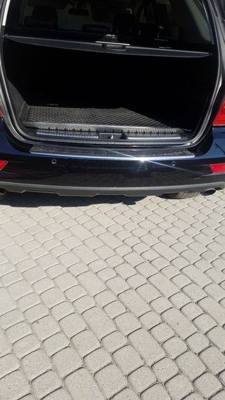 Накладки на задній бампер OmsaLine (нерж) Матова для Mercedes ML W164 | Зображення 4