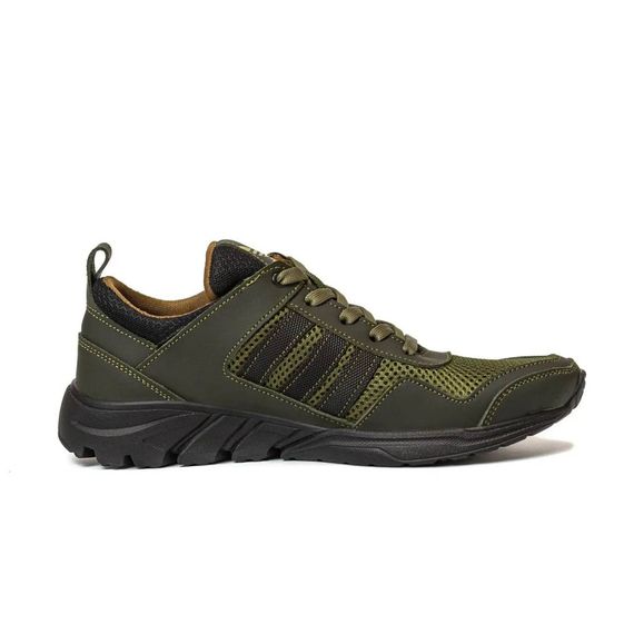 Кросівки літні Adidas Terrex натуральна шкіра - вставка сітка колір: олива | Зображення 2