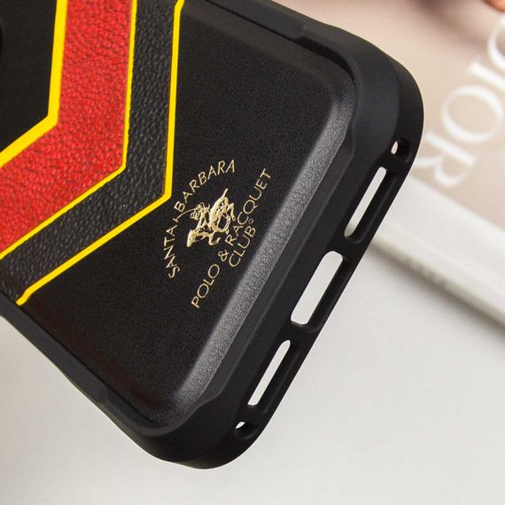 Шкіряний чохол Polo Santa Barbara Barton для Apple iPhone 16 Pro Max (6.9") Black / Yellow | Зображення 5