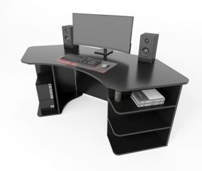 Стол компьютерный Comfy-Home Karbid черный