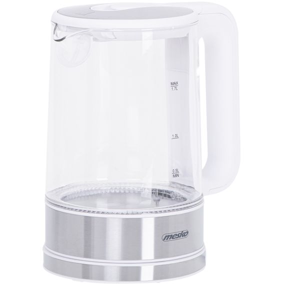 Електрочайник Mesko MS 1301 white 1850-2200Вт/ 1.7л/ скло/ встановлення температури | Зображення 3