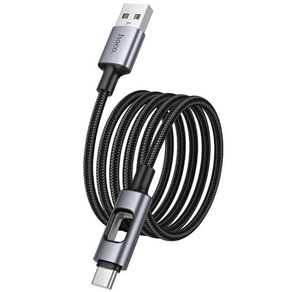 Дата кабель Hoco U144 New USB to Type-C 3A (1.2m) Black | Зображення 4
