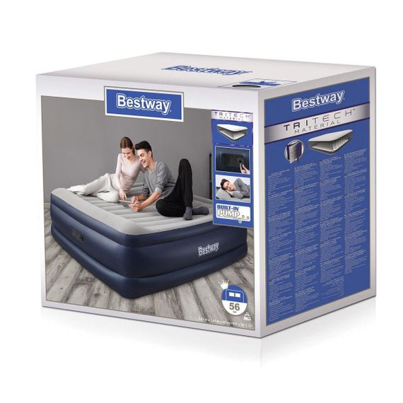 Надувная кровать Bestway 67692, 203 x 193 x 56, со встроенным электронасосом | Зображення 6