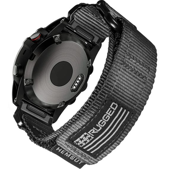 Ремешок для часов Hemsut HGA125 Super Rugged Garmin Black 20mm