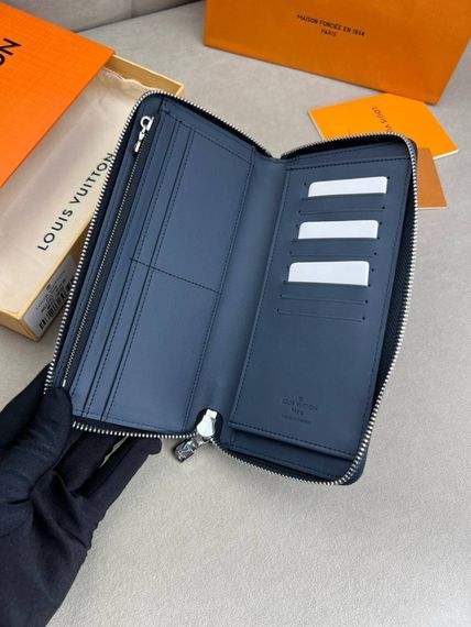 Гаманець синій Louis Vuitton Horizontal Aerogram Blue k419 | Зображення 5