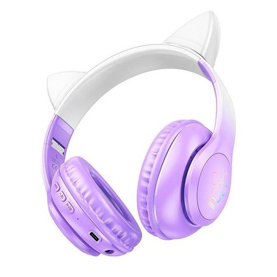 Бездротові навушники Bluetooth HOCO W42, White/Purple, Box | Зображення 2