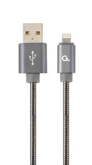 Кабель Cablexpert CC-USB2S-AMLM-2M-BG,  USB 2.0 А-папа/Lightning, 2.0 м.