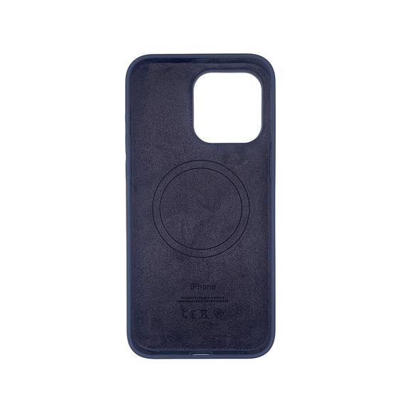 Чехол накладка Silicone Case Full with Magsafe для Apple iPhone 15 Pro- Midnight | Зображення 1
