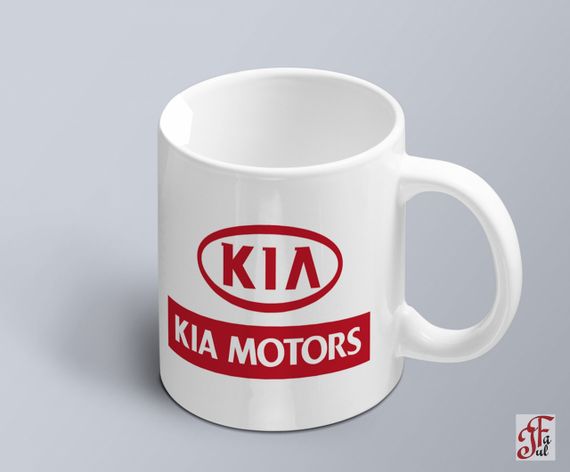 Чашка  з принтом авто логотип Kia Motors  (02010102001)