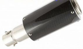 Глушник мото тюнінг 325 * 100mm нержавійка овал прямоток
