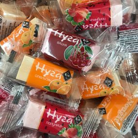 Цукерки Нуга фруктова асорті 2500 г(214278)