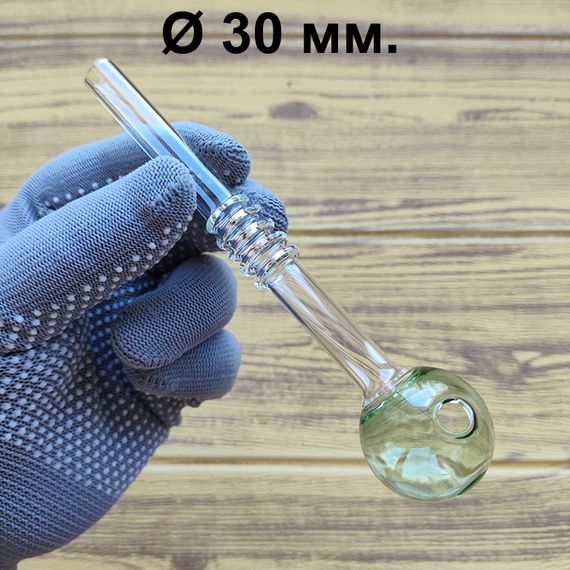 Стеклянная трубка Corrug Oil Green