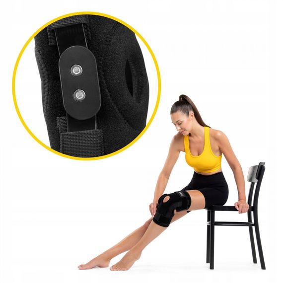 Фіксатор (бандаж) для коліна 4FIZJO шарнірний 1 шт 4FJ0473 Size L (P-5907739317629) | Зображення 3