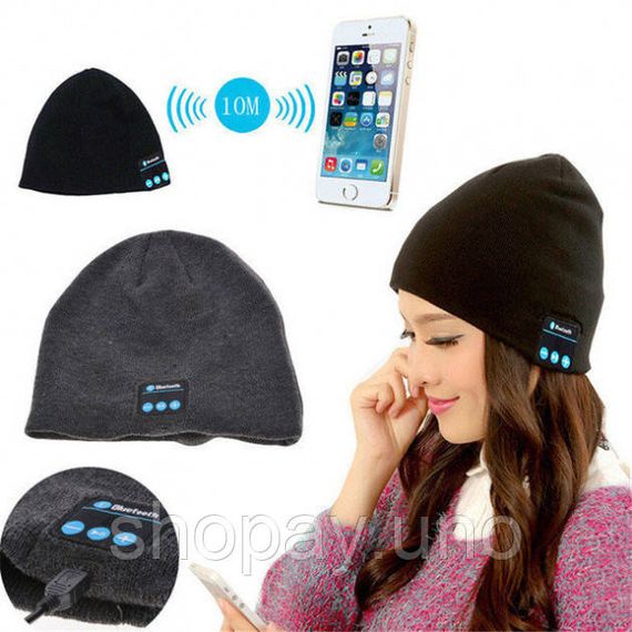 Шапка с встроенными bluetooth наушниками SPS Hat BT ∙ Портативная колонка-шапка Bluetooth music hat | Зображення 1