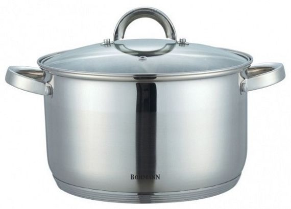 Кастрюля Bohmann BH-1422, 5 л, 22 см, из нержавеющей стали с крышкой, для всех типов плит | Зображення 7