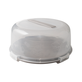 Тортівниця кругла какао/прозорий Алеана